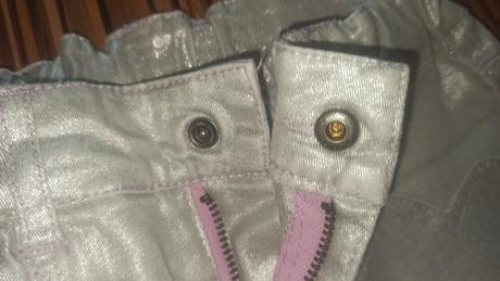 Strieborne trblietave nohavice 122, h&m,122