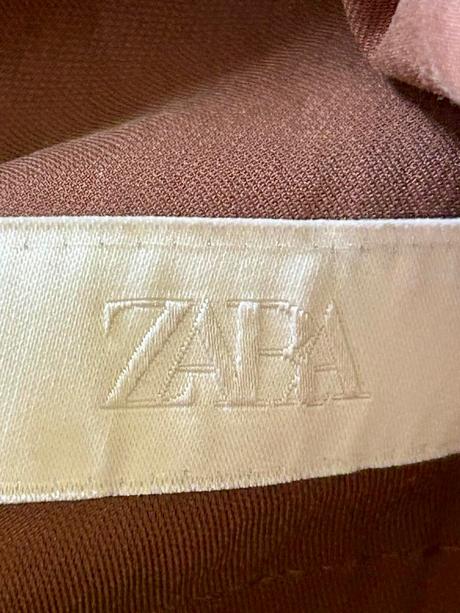 Pohodlné hnedé nohavice zn.zara veľ.l, zara,l