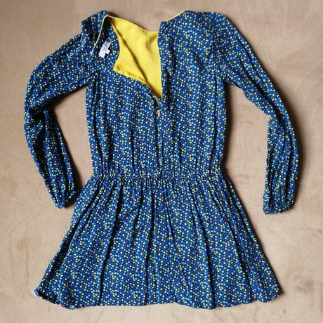 Šaty modre a zlte vzory c&a c.146cm, c&a,146