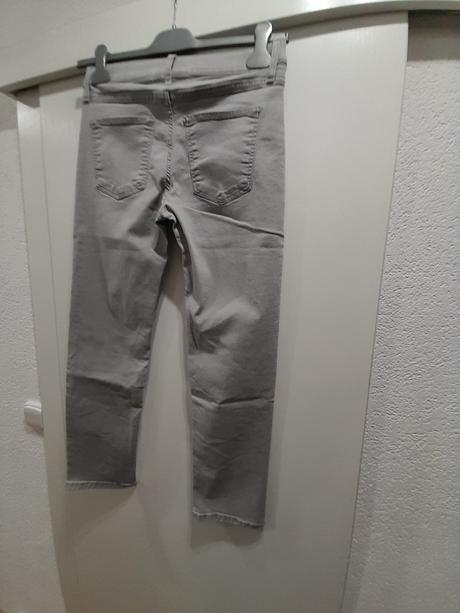 Elastické rifle šedé slim fit 158, h&m,158