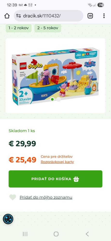 Lego duplo peppa pig, 