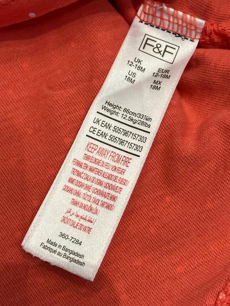 Dievčenské bodkované tričko f&f (86), f&f,86