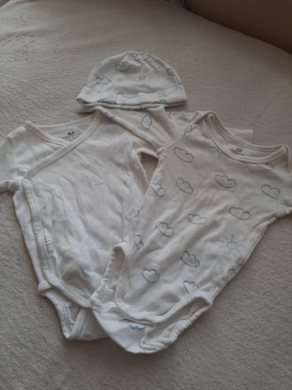 2x body plus ciapka, h&m,62