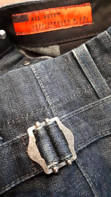 Riflová dlhá sukna s vysokym pasom levis vel 34/36, levis,36