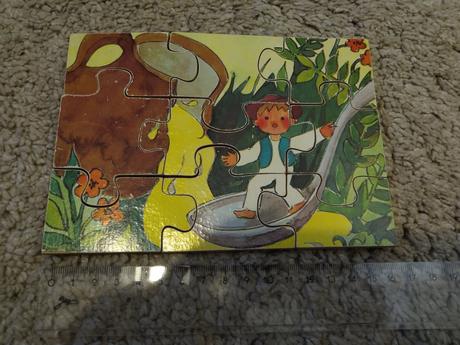 Stare drevene puzzle,