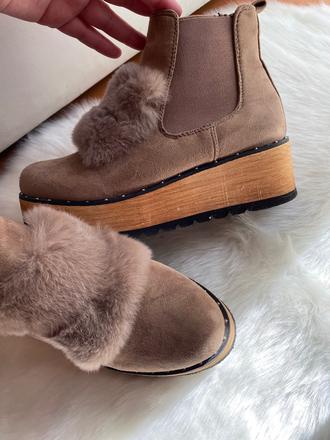 Topánky s kožušinkou, 38