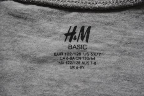 Tričko h&m basic 122/128, h&m,122
