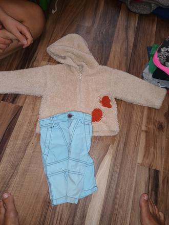 Dojčenská mikina s gatusami s obyc.post, 74