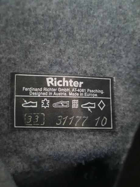 Kožené čižmy richter (vd 21,5 cm), richter,33