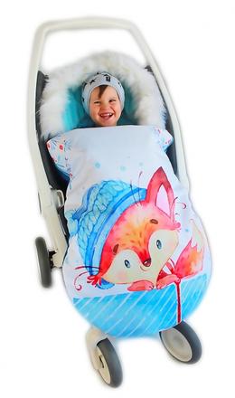 Fusak winter friends lux velvet s kožušinkou, 105x, 