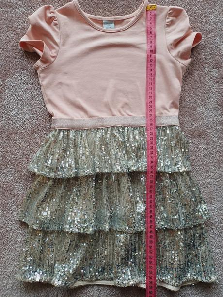 Šaty s trblietavou sukňou, lindex,110