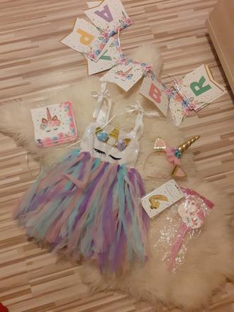 Siatky na oslavu unicorn plus doplnky 4-5 rokov, 104–116