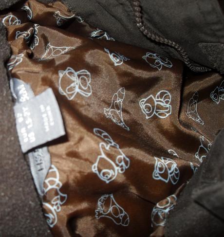 Hnedá bunda s reflex.prvkami, h&m,92