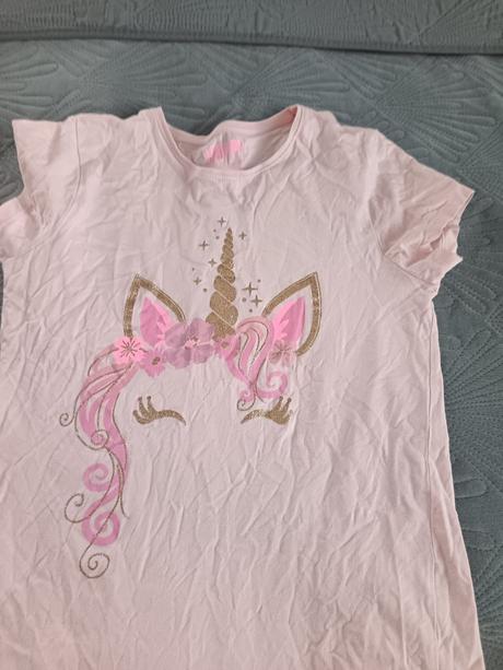 Ružové tričko s glitrami, f&f,152