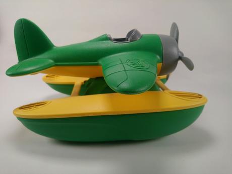 Zeleno žltý hydroplán, green toys, 24 cm, 
