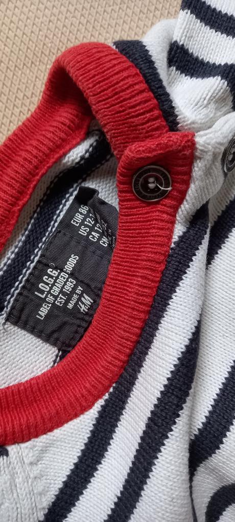 Svetrík h&m pásik, h&m,92