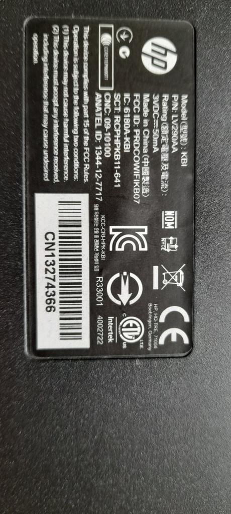 Hp klávesnica, hp (hewlett-packard)