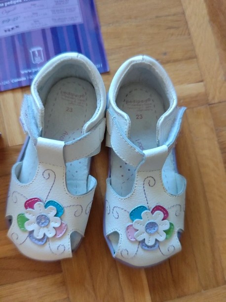 Pediped celokozene kvalitne dievcenske sandalky 23, pediped,23