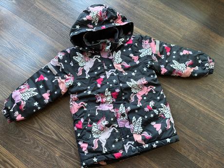 Lindex bunda zimná s kapucňou reflexná unicorn 116, lindex,116