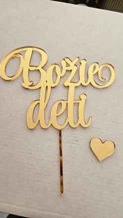 Zápich na tortu krst "božie deti",