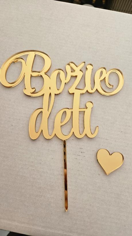 Zápich na tortu krst "božie deti",