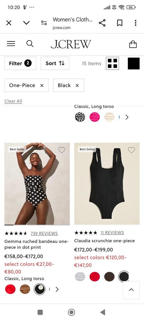 J.crew plavky pc 150eur, xl