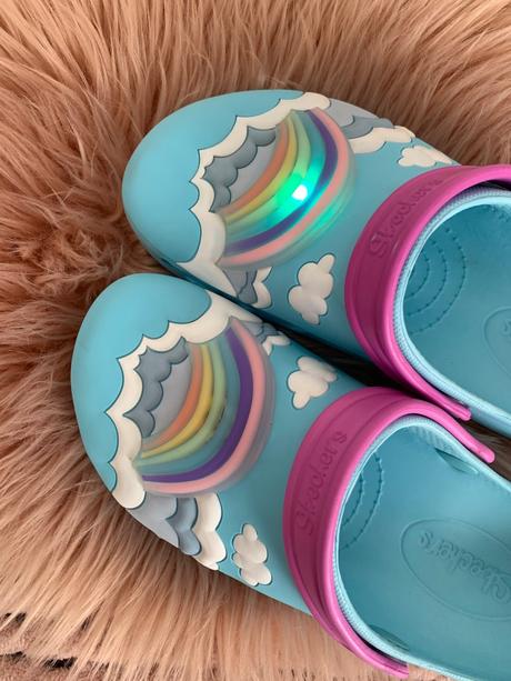 Gumené blikajúce šľapky skechers č. 37, 37