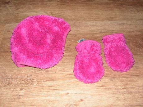 Chlpatá súprava - zimná čiapka a rukavice, f&f,74