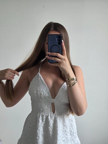 Biele letné šaty s/m, s