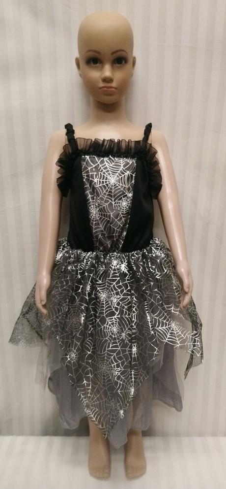 Kostým čierno strieb. pavúčie dievča basic 104-116,