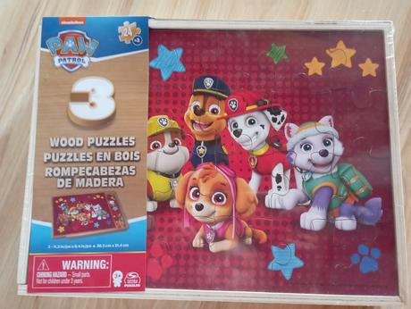 Labková patrola drevené puzzle 24 dielikov x 3,
