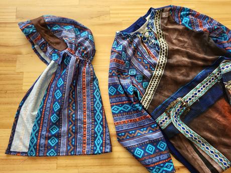 Karnevalové šaty indian na 3-4 roky, 