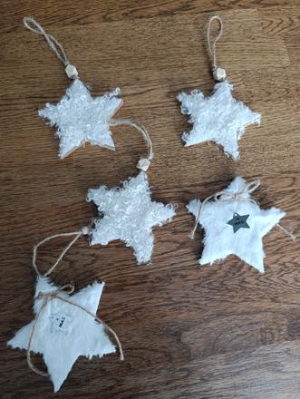 5 ks chlpatých hviezdičiek na vianočný stromček al, 