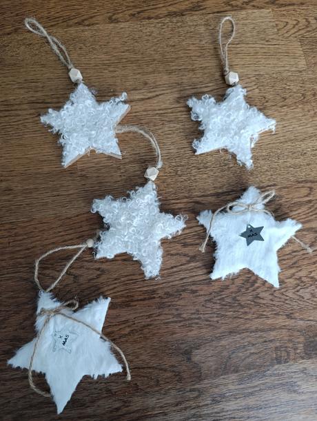 5 ks chlpatých hviezdičiek na vianočný stromček al, 