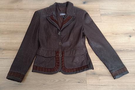 Kabátik z pravej kože, s