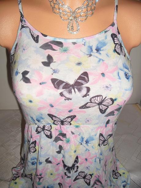 Motylikova bavlnena tunika, h&m,xs