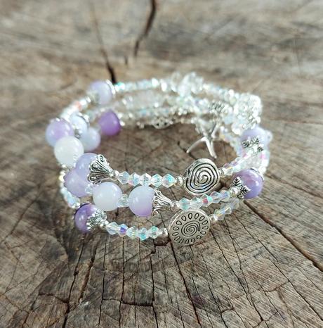 Náramok z polohdrahokamov pre ryby, váhy, vodnár, 