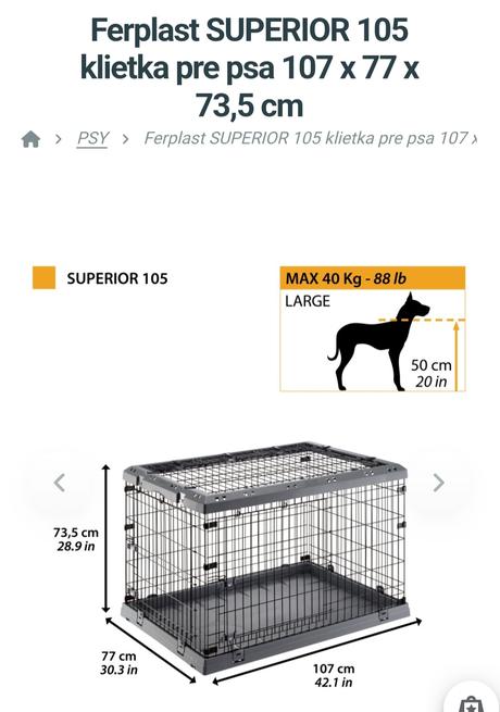 Klietka pre psa xxl,