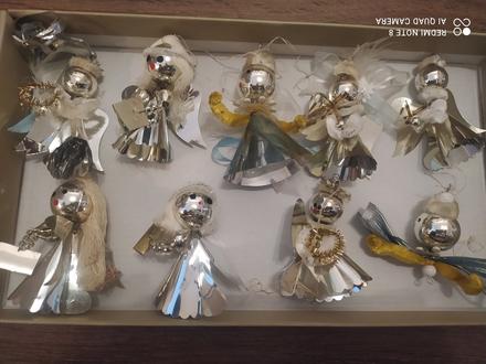 Retro ozdoby na stromcek anjelik,