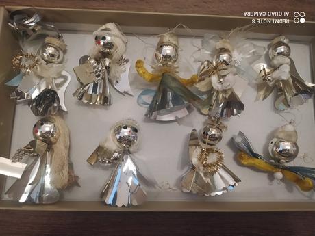 Retro ozdoby na stromcek anjelik,