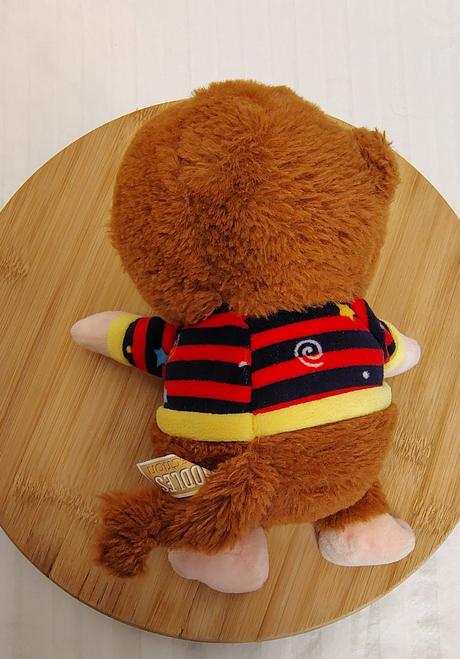 Plyšová hnedo ružová opica, tričko, cuddles, 24 cm, 