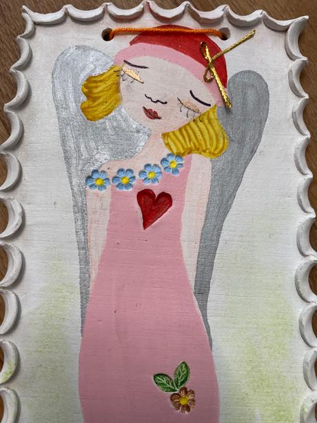 Krásny miniobrázok anjel víla šťastie a láska,