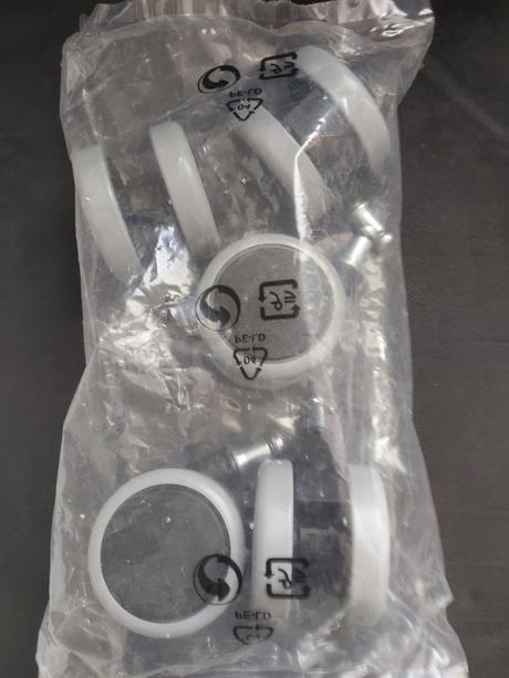 Otočné kolieska 5ks zn.ikea na kancel.stoličku, 