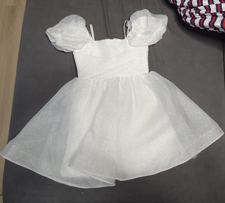 Spoločenské biele saty, 104 / 110