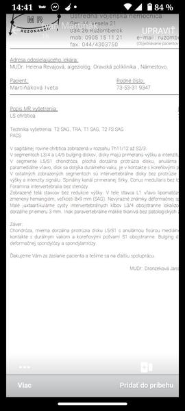 Je výsledok mojej magnetickej rezonancie v poriadku?