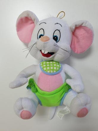 Plyšová biela myška,