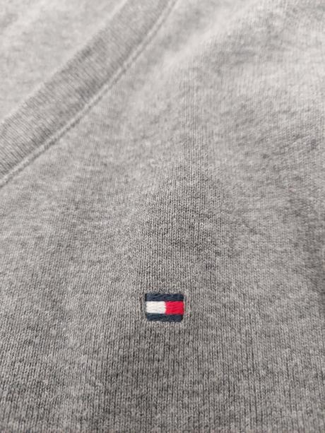 Šedé tričko s dlhým rukávom tommy hilfiger, tommy hilfiger,s
