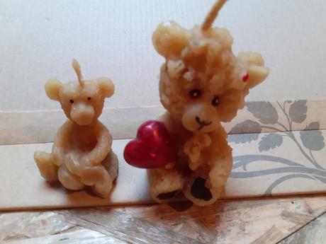 Sviečky z včelieho vosku - medvedíky,