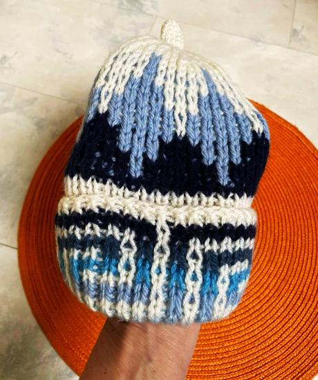 Ručne pletená duplovaná čiapka, l