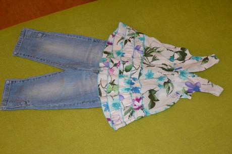 Nadherna tyrkysovo-modro-biela zn.letna bluzka 4-6, zara,110